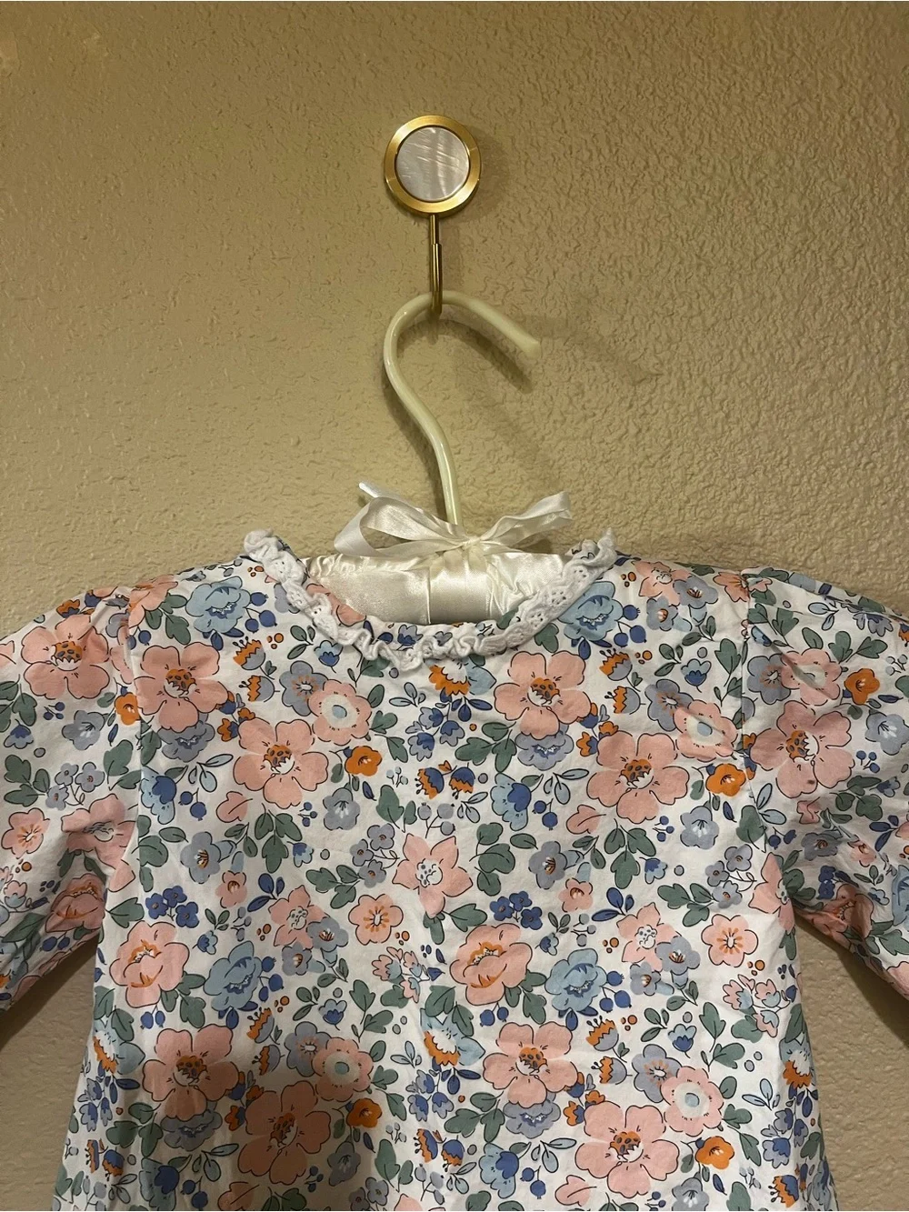Cecil and Lou | Long Sleeve Floral Top with Ruffle Collar
